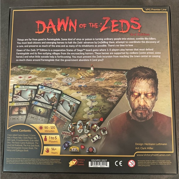 Dawn of the Zeds: 3rd Edition Hermann Luttmann VPG Premier Line NIB Wrap Removed - Picture 3 of 5
